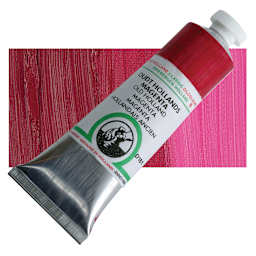 Old Holland Classic Oil Color - Old Holland Magenta, 40 ml tube and swatch