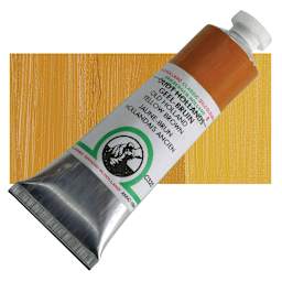 Old Holland Classic Oil Color - Old Holland Yellow Brown, 40 ml tube and swatch