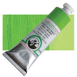 Old Holland Classic Oil Color - Old Holland Yellow Green, 40 ml tube and swatch