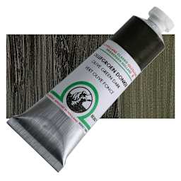Old Holland Classic Oil Color - Olive Green Dark, 40 ml tube and swatch