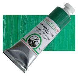 Old Holland Classic Oil Color - Permanent Green Deep, 40 ml tube and swatch