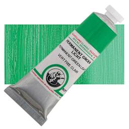 Old Holland Classic Oil Color - Permanent Green Light, 40 ml tube and swatch