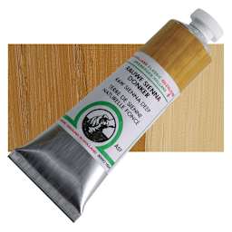 Old Holland Classic Oil Color - Raw Sienna Deep, 40 ml tube and swatch