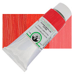Old Holland Classic Oil Color - Scarlet Lake Extra, 125 ml tube and swatch