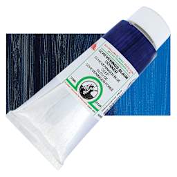 Old Holland Classic Oil Color - Scheveningen Blue Deep, 125 ml tube and swatch