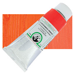 Old Holland Classic Oil Color - Scheveningen Orange, 125 ml tube and swatch