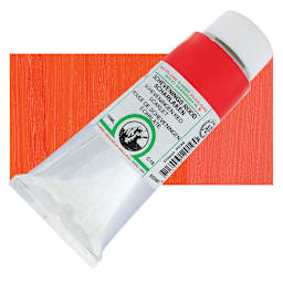 Old Holland Classic Oil Color - Scheveningen Red Scarlet, 125 ml tube and swatch