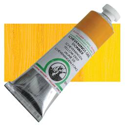 Old Holland Classic Oil Color - Scheveningen Yellow Deep, 40 ml tube and swatch