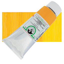 Old Holland Classic Oil Color - Scheveningen Yellow Deep, 125 ml tube and swatch