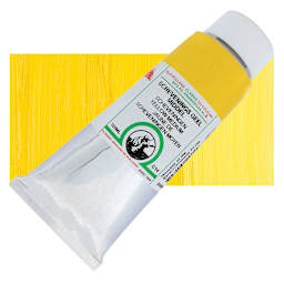 Old Holland Classic Oil Color - Scheveningen Yellow Medium, 125 ml tube and swatch