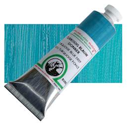 Old Holland Classic Oil Color - Turquoise Blue Deep, 40 ml tube and swatch