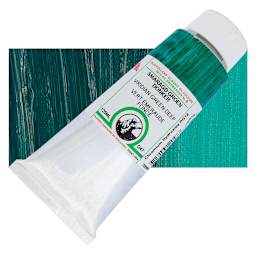 Old Holland Classic Oil Color - Viridian Green Deep, 125 ml tube and swatch