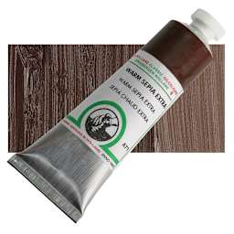 Old Holland Classic Oil Color - Warm Sepia Extra, 40 ml tube and swatch