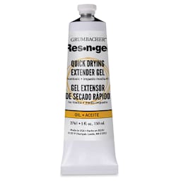 Grumbacher Res-N-Gel Quick Drying Extender Gel - 5 oz Tube shown upright