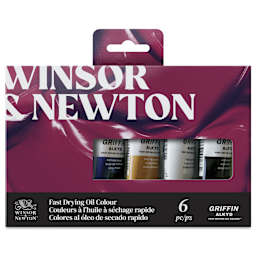 Winsor & Newton Griffin Alkyds - Set of 6, Assorted Colors, 37 ml front of package