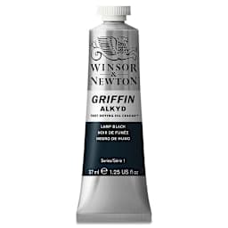 Winsor & Newton Griffin Alkyds - Lamp Black, 37 ml tube