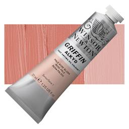 Winsor & Newton Griffin Alkyd - Pale Rose Blush, 37 ml tube and swatch