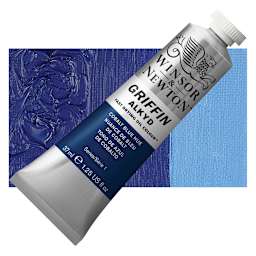 Winsor & Newton Griffin Alkyd - Cobalt Blue, 37 ml tube and swatch