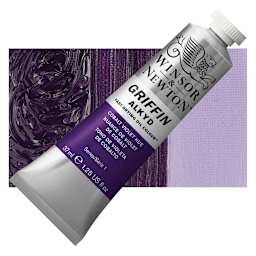 Winsor & Newton Griffin Alkyd - Cobalt Violet, 37 ml tube and swatch