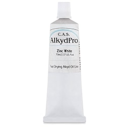CAS AlkydPro Fast-Drying Alkyd Oil Color - Zinc White, 70 ml tube