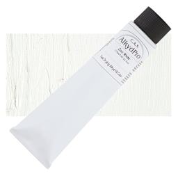 CAS AlkydPro Fast-Drying Alkyd Oil Color - Zinc White, 175 ml tube and swatch