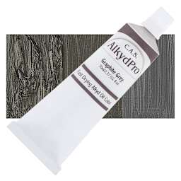 CAS AlkydPro Fast-Drying Alkyd Oil Color - Graphite Grey, 70 ml tube and swatch
