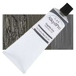 CAS AlkydPro Fast-Drying Alkyd Oil Color - Graphite Grey, 120 ml tube and swatch