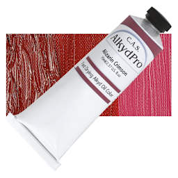 CAS AlkydPro Fast-Drying Alkyd Oil Color - Alizarin Crimson, 70 ml tube and swatch