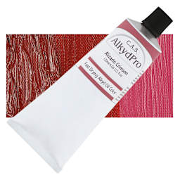 CAS AlkydPro Fast-Drying Alkyd Oil Color - Alizarin Crimson, 120 ml tube and swatch