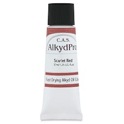 CAS AlkydPro Fast-Drying Alkyd Oil Color - Scarlet Red, 37 ml tube