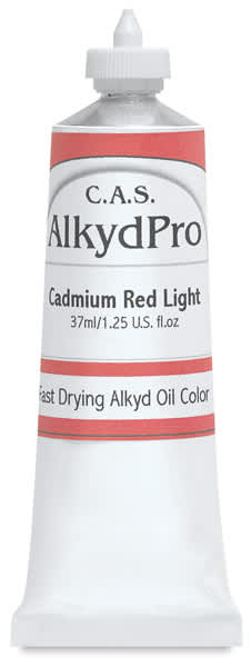 CAS AlkydPro Fast-Drying Alkyd Oil Colors - 37 ml Cadmium Red Light tube upright
