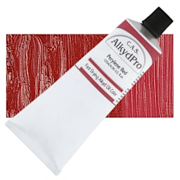 CAS AlkydPro Fast-Drying Alkyd Oil Color - Perylene Red, 120 ml tube and swatch