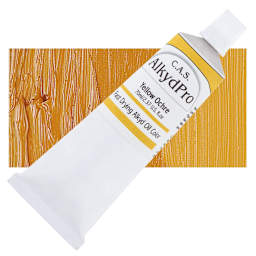 CAS AlkydPro Fast-Drying Alkyd Oil Color - Yellow Ochre, 70 ml tube and swatch