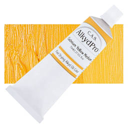 CAS AlkydPro Fast-Drying Alkyd Oil Color - Cadmium Yellow Medium, 70 ml tube and swatch