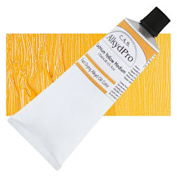 CAS AlkydPro Fast-Drying Alkyd Oil Color - Cadmium Yellow Medium, 120 ml tube and swatch