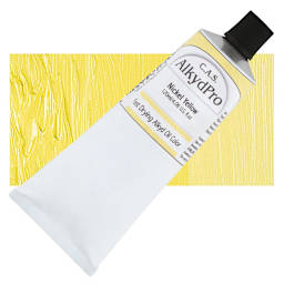 CAS AlkydPro Fast-Drying Alkyd Oil Color - Nickel Yellow, 120 ml tube and swatch