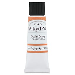 CAS AlkydPro Fast-Drying Alkyd Oil Color - Scarlet Orange, 37 ml tube