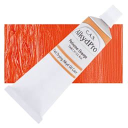 CAS AlkydPro Fast-Drying Alkyd Oil Color - Perinone Orange, 70 ml tube and swatch