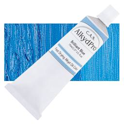 CAS AlkydPro Fast-Drying Alkyd Oil Color - Brilliant Blue, 70 ml tube and swatch