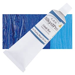 CAS AlkydPro Fast-Drying Alkyd Oil Color - Cobalt Blue, 70 ml tube and swatch