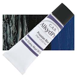 CAS AlkydPro Fast-Drying Alkyd Oil Color - Prussian Blue, 37 ml tube and swatch