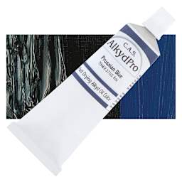 CAS AlkydPro Fast-Drying Alkyd Oil Color - Prussian Blue, 70 ml tube and swatch