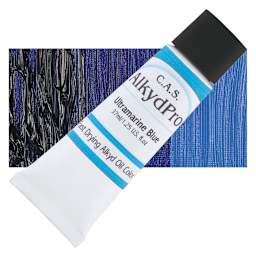 CAS AlkydPro Fast-Drying Alkyd Oil Color - Ultramarine Blue, 37 ml tube and swatch
