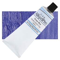 CAS AlkydPro Fast-Drying Alkyd Oil Color - Ocean Blue, 120 ml tube and swatch