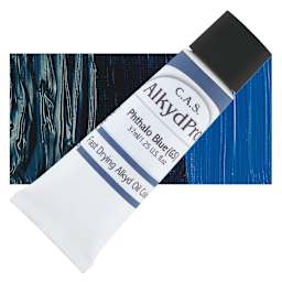CAS AlkydPro Fast-Drying Alkyd Oil Color - Phthalo Blue Green Shade, 37 ml tube and swatch