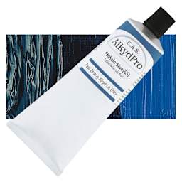 CAS AlkydPro Fast-Drying Alkyd Oil Color - Phthalo Blue Green Shade, 120 ml tube and swatch