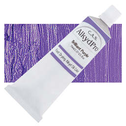 CAS AlkydPro Fast-Drying Alkyd Oil Color - Brilliant Purple, 70 ml tube and swatch