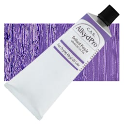 CAS AlkydPro Fast-Drying Alkyd Oil Color - Brilliant Purple, 120 ml tube and swatch