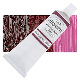 CAS AlkydPro Fast-Drying Alkyd Oil Color - Quinacridone Magenta Deep, 70 ml tube and swatch
