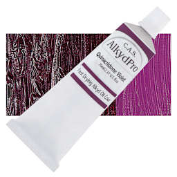 CAS AlkydPro Fast-Drying Alkyd Oil Color - Quinacridone Violet, 70 ml tube and swatch